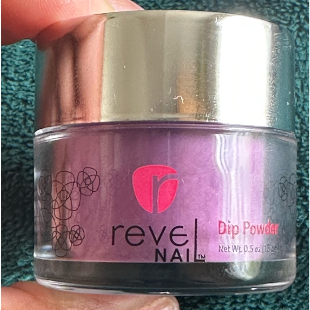 Revel Nail AMETHYST (TT7) PURPLE GLITTER DIP POWDER 0.5 oz